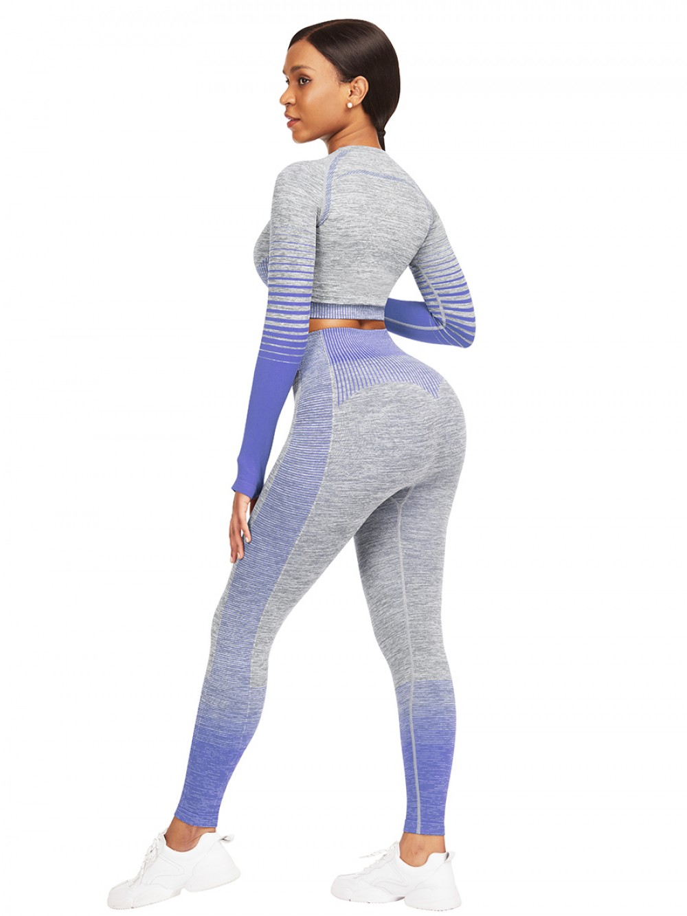 Ultra Hot Royal Blue Full Sleeve Top Ankle Length Pants Elasticity