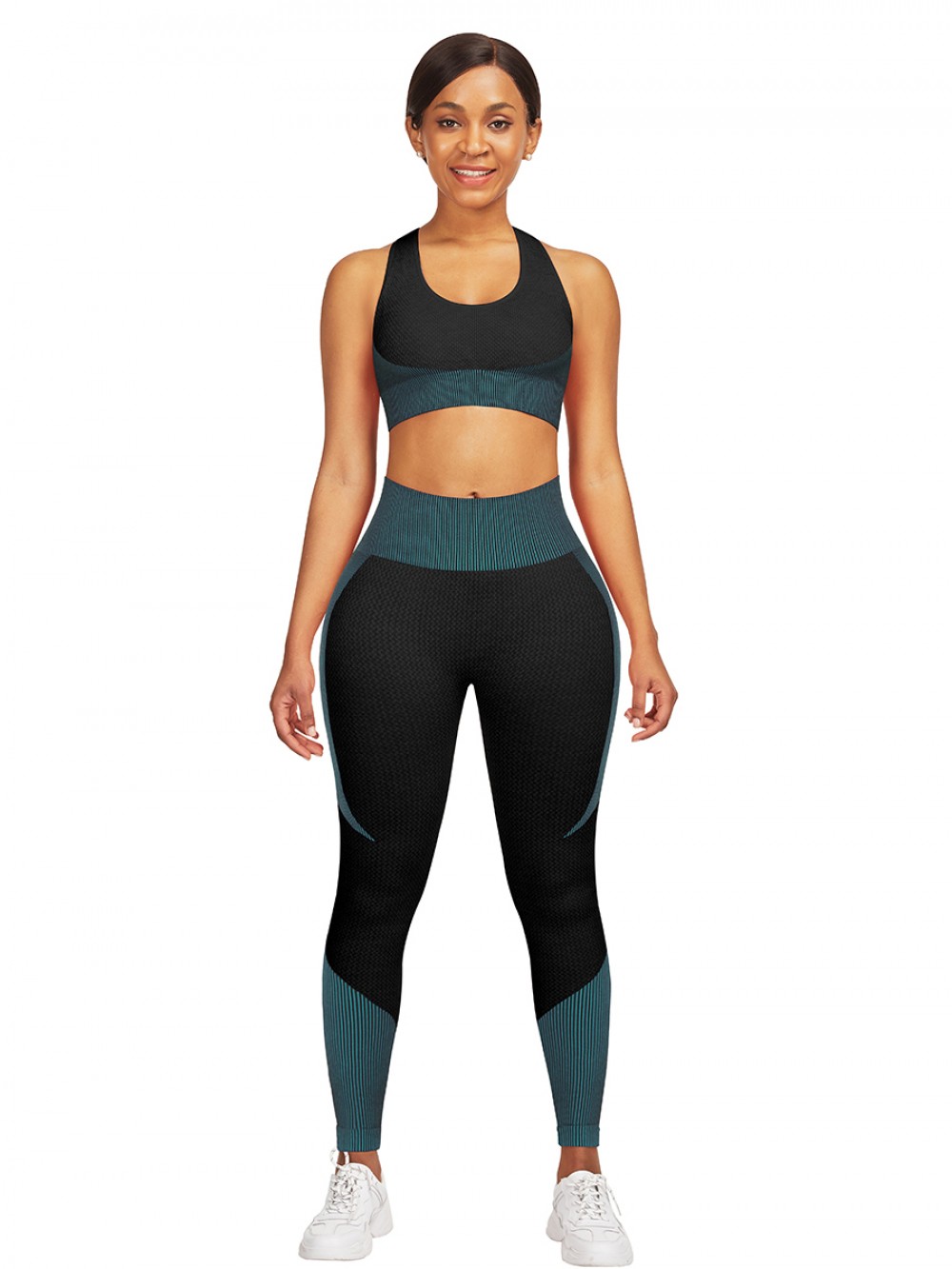 Spectacular Lake Blue Cross Back Sports Suit Full Length Fashion