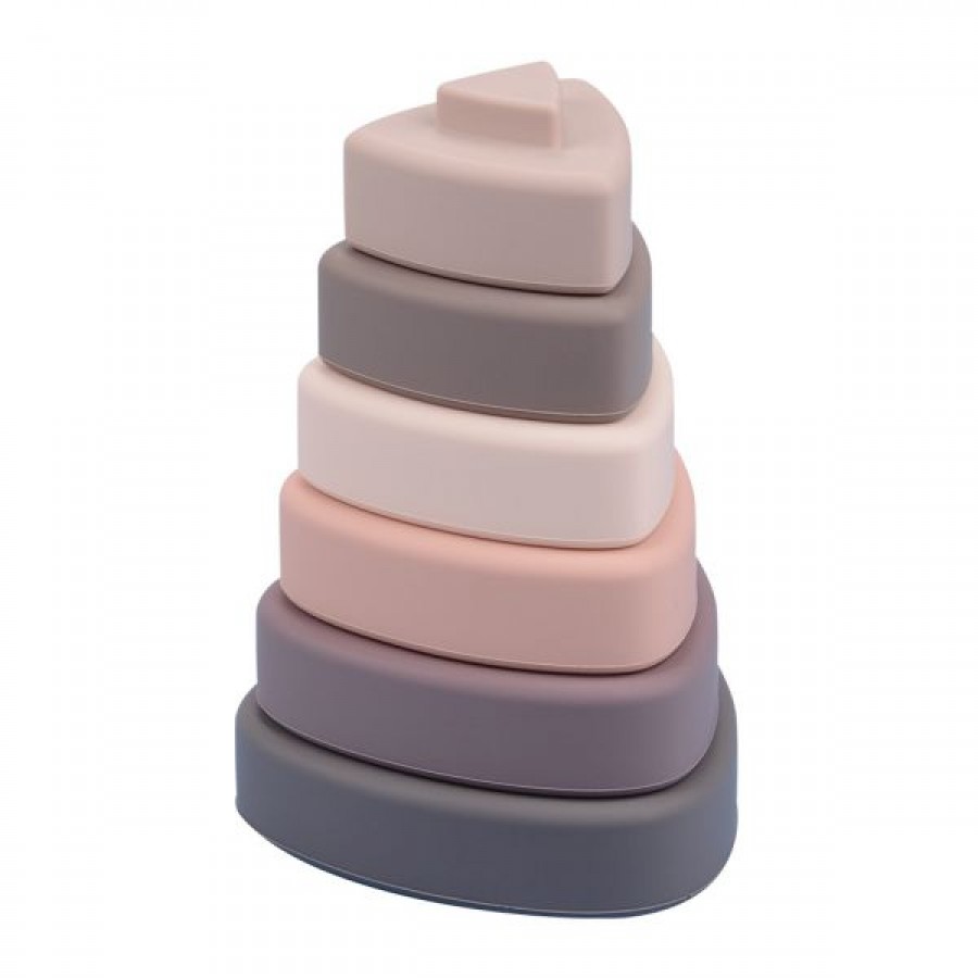 Triangular Colorful Silicone Baby Stacking Toy