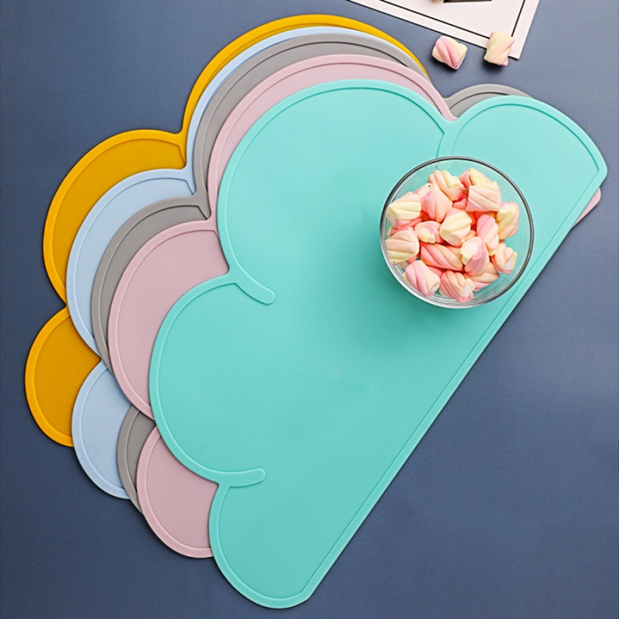 Cloud shaped silicone baby placemat