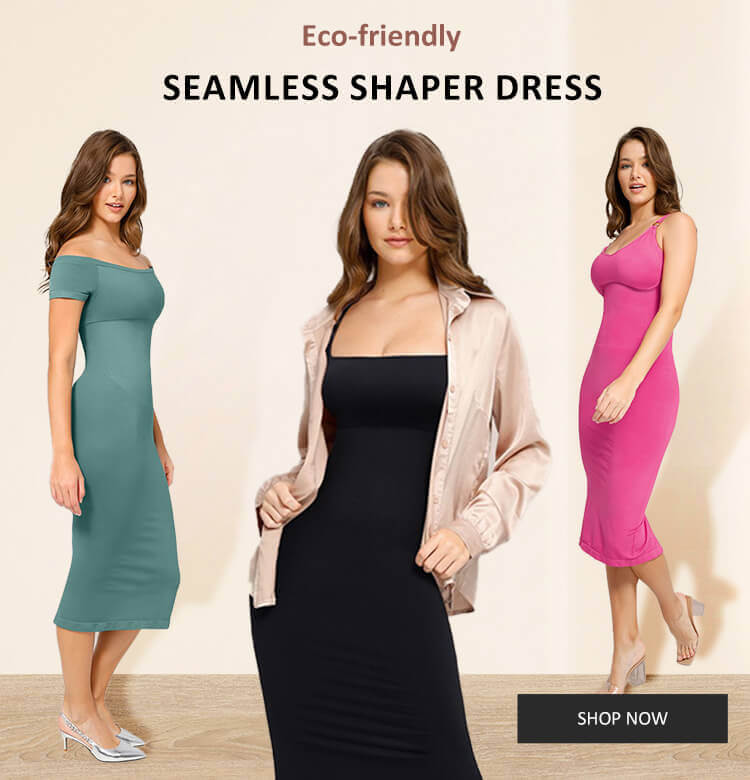 FeelinGirl Plus Size Dress for Women Shaper Dress Long Sleeve Bra Fress  Dress Shapewear Slip Autumn Dresses Grey XL/XXL - Yahoo Shopping