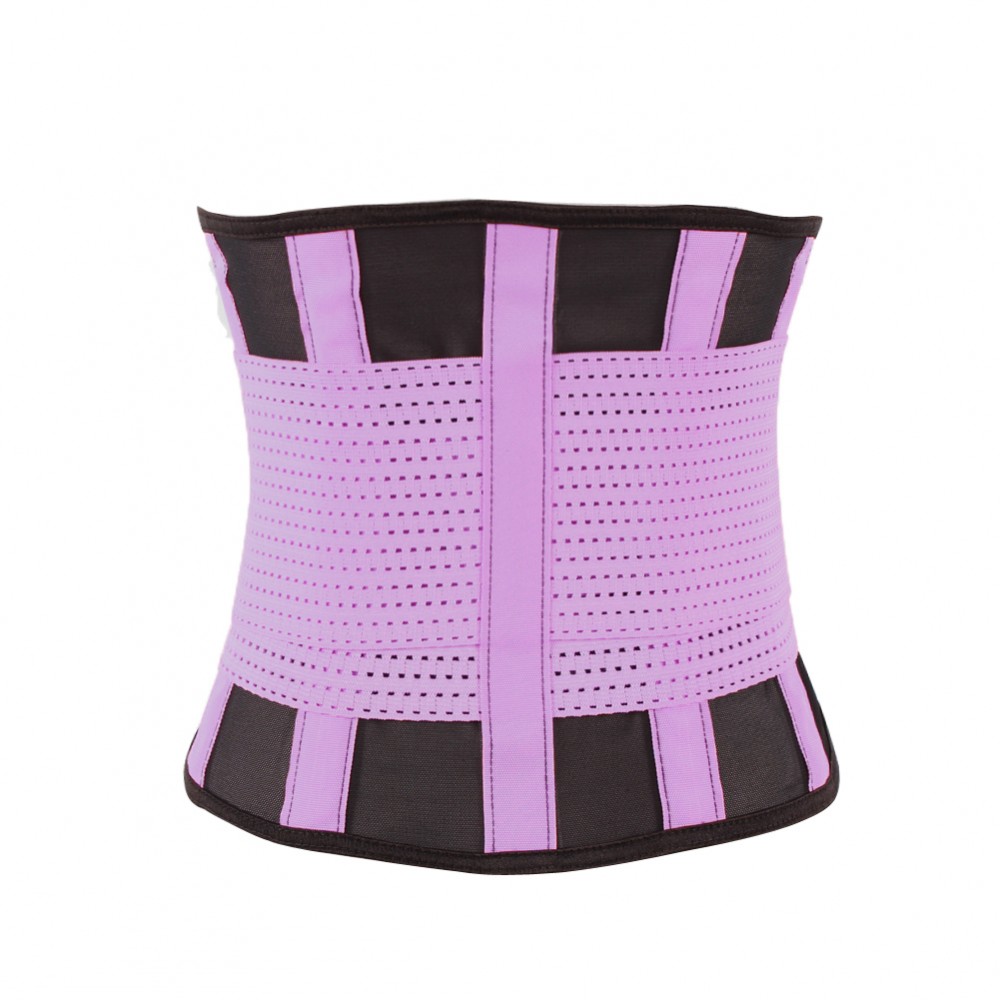 Purple Fitness Waist Trainer Girdle With Sticker Queen Size Tummy Control