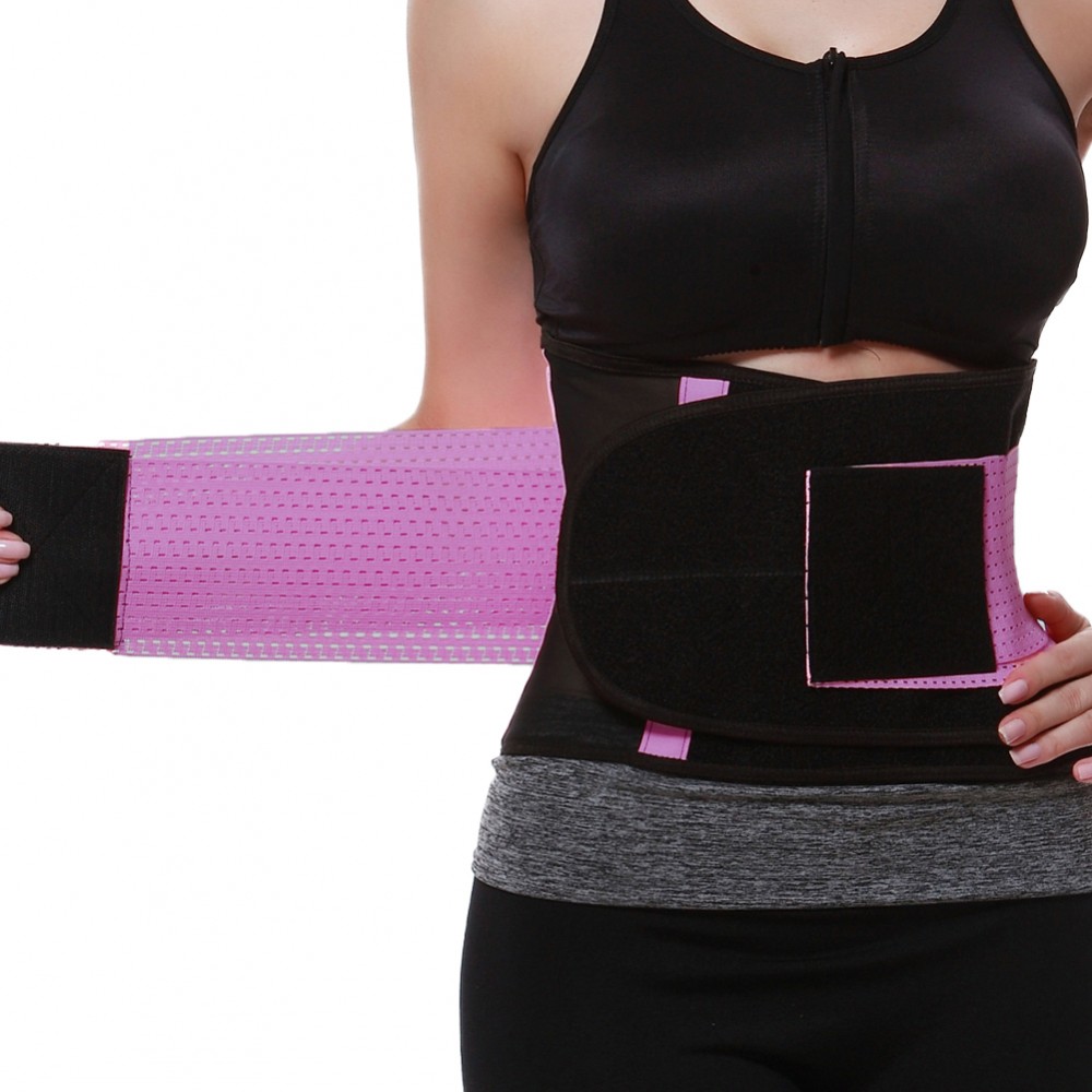 Purple Fitness Waist Trainer Girdle With Sticker Queen Size Tummy Control