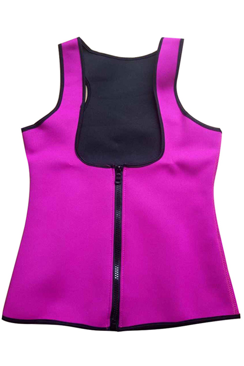 Sleeveless Back Support Tank Shaper Front Zip Custom Logo