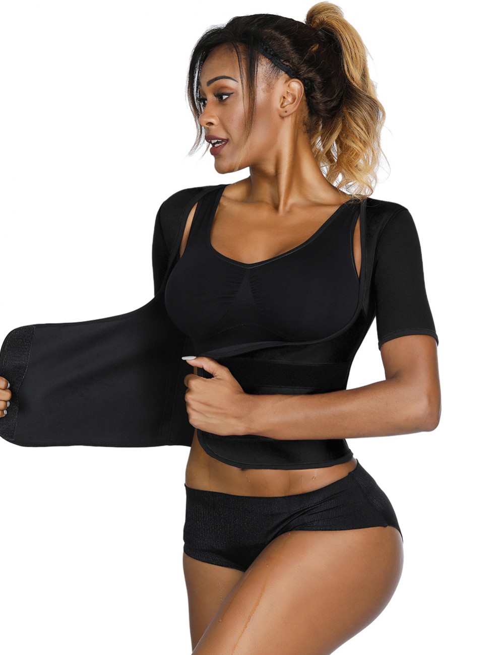 Ultra-Thin Black Queen Size Underbust Sticker Neoprene Shaper Weight Loss