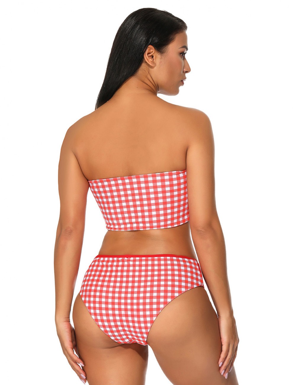 Gorgeous Multi-ways Red Halter Neck Two Pieces Swimwear Comfort Fit