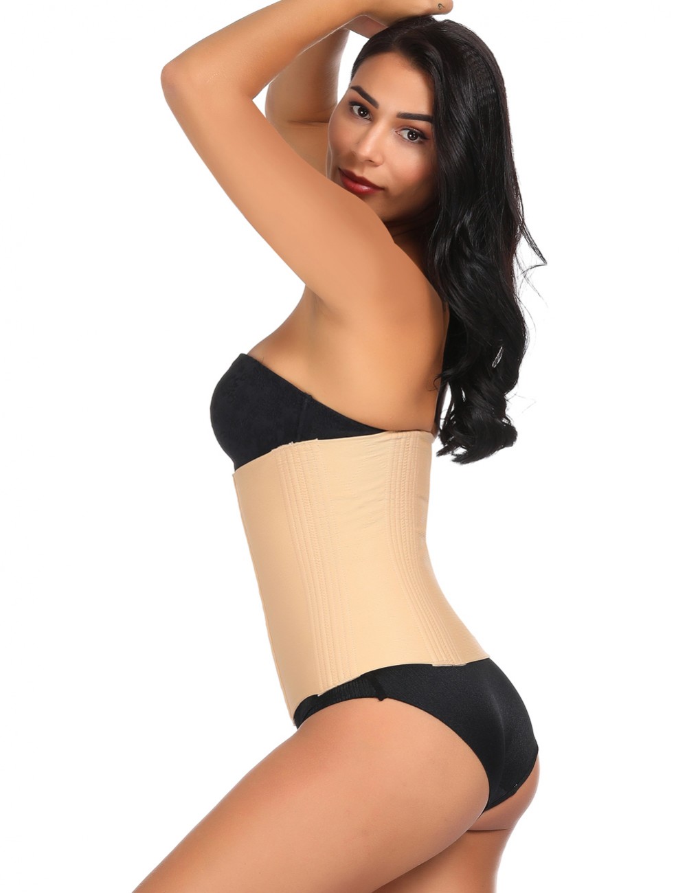 Slimming Tummy Nude Plus Size Waist Trainer Anti-Curling Medium Control