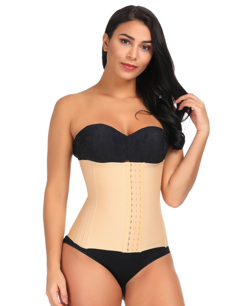 Slimming Tummy Nude Plus Size Waist Trainer Anti-Curling Medium Control