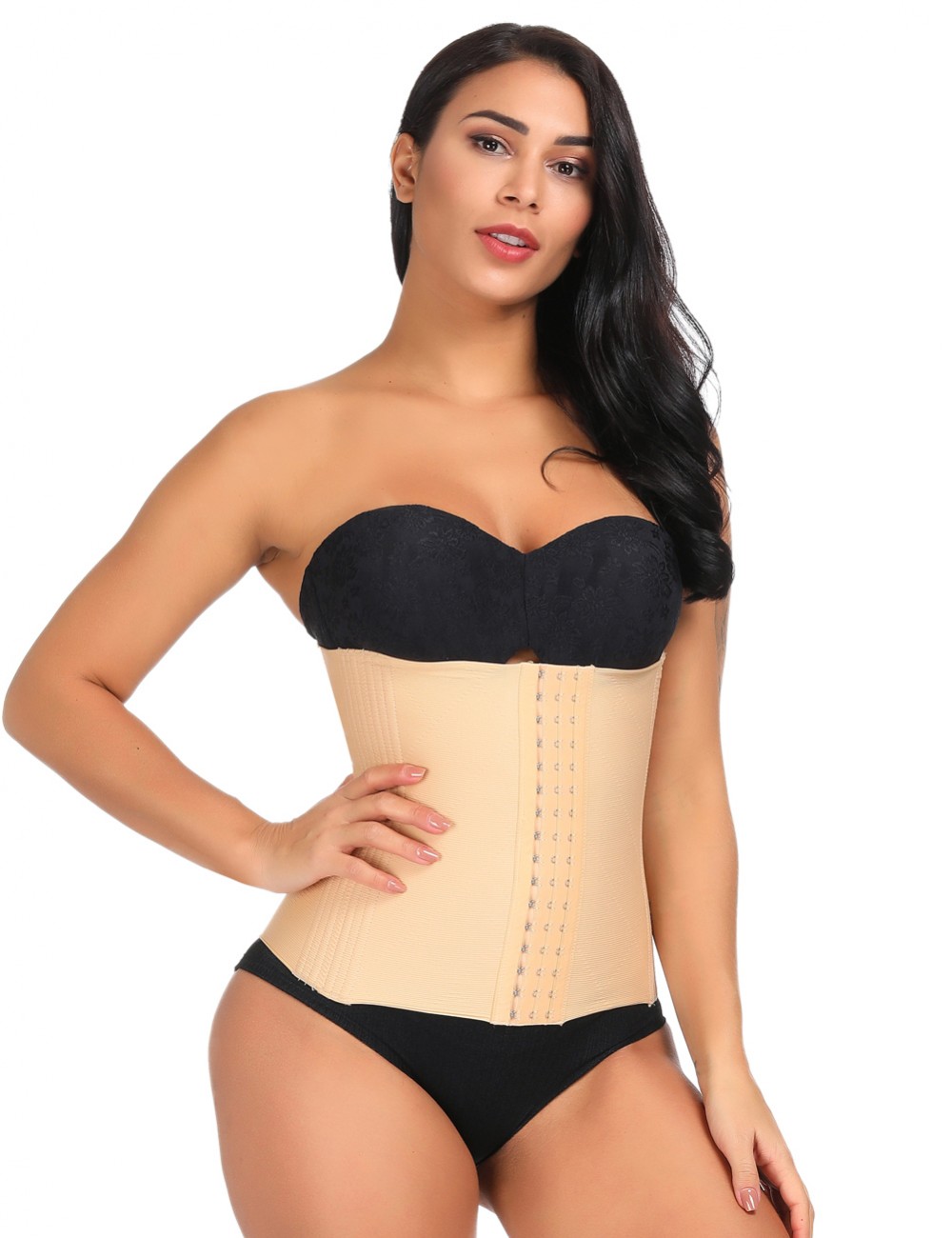 Slimming Tummy Nude Plus Size Waist Trainer Anti-Curling Medium Control