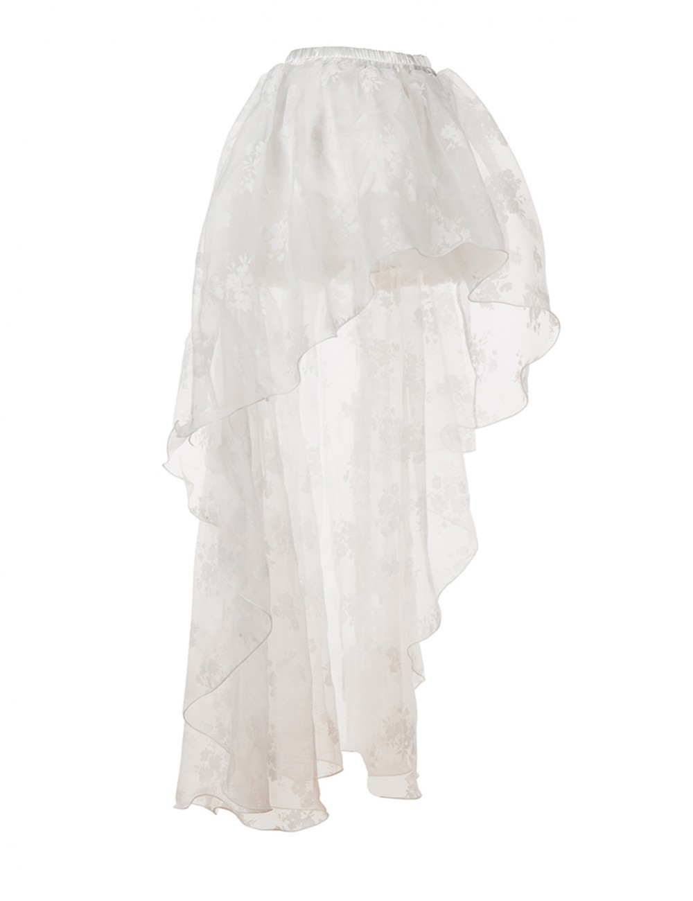 Irregular Hem White Off Shoulder Hasp Corset Skirts