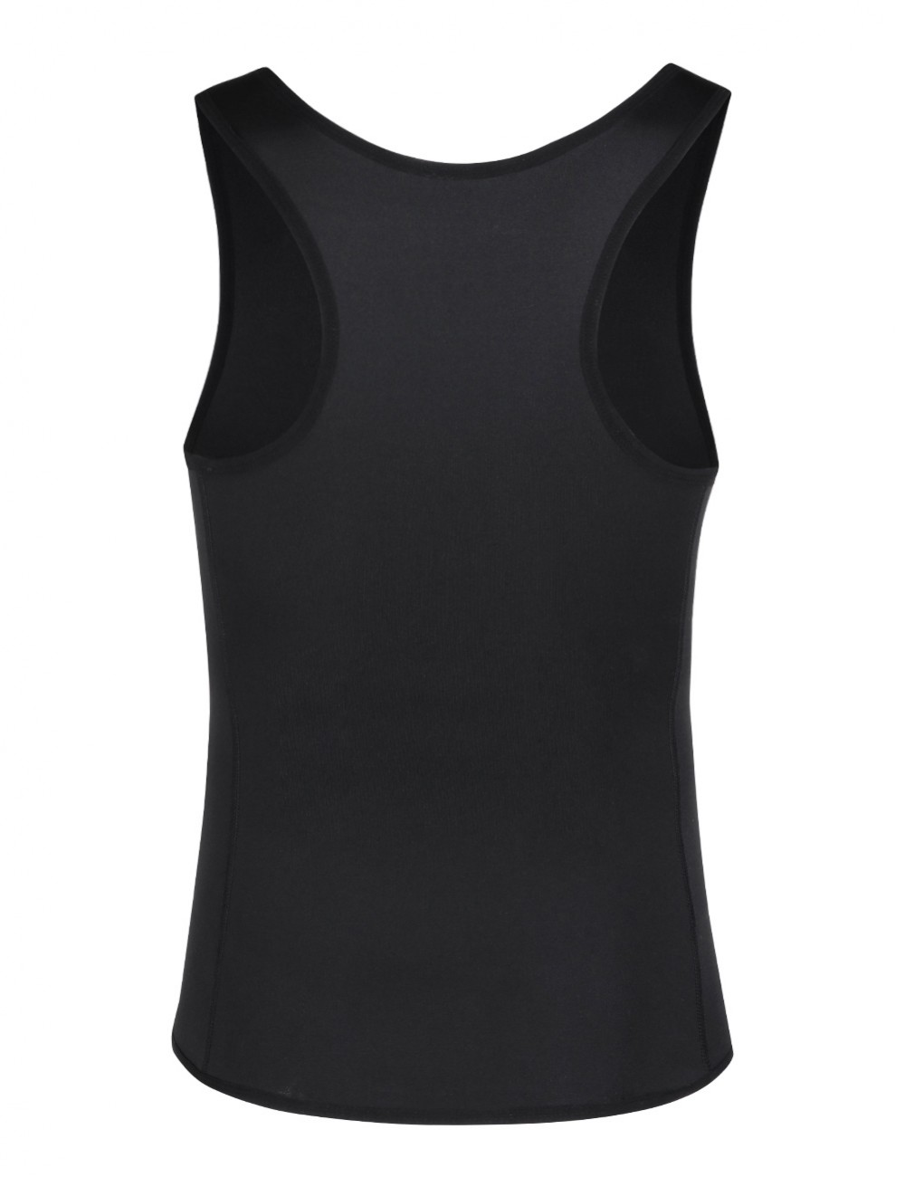 Natural Shaping Black Neoprene Mens Big Size Slimming Vest 3 Rows Hooks Curve Creator