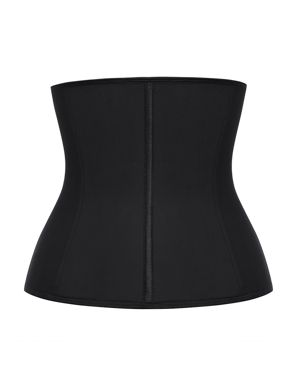 Abdominal Slimmer Black 9 Steel Boned Latex Waist Trainer Plus Size