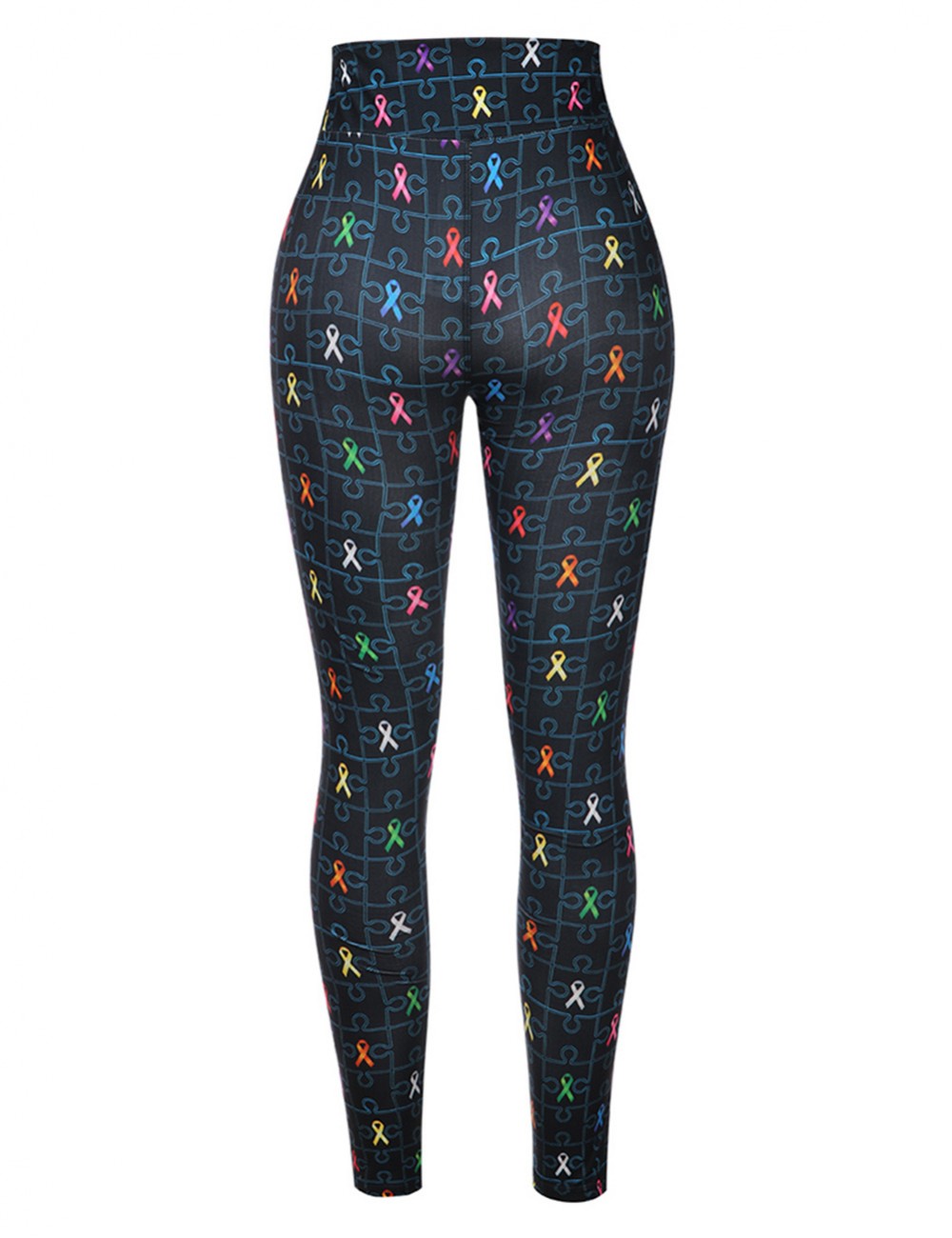 Straight High Rise Brushed Print Mom Daughter Pants Form Fit