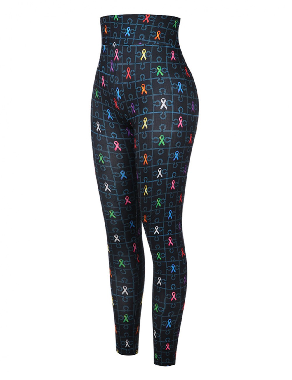 Straight High Rise Brushed Print Mom Daughter Pants Form Fit