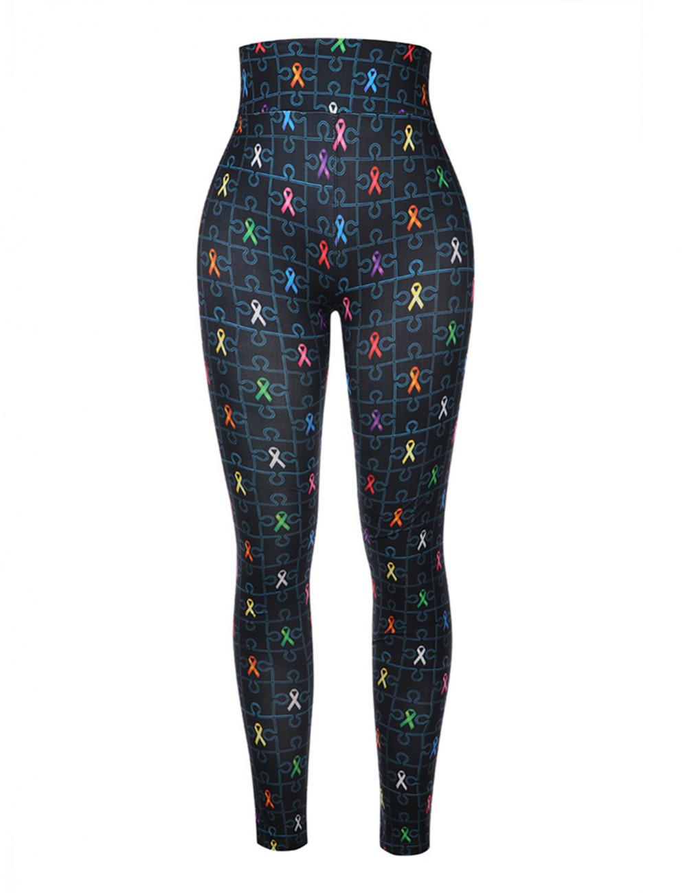 Straight High Rise Brushed Print Mom Daughter Pants Form Fit