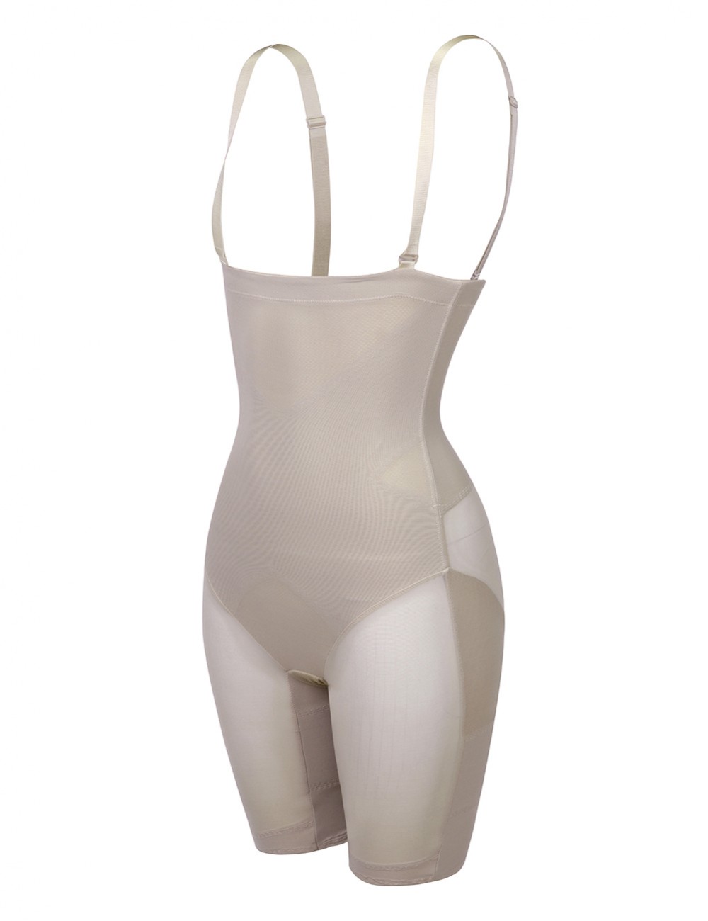 Nude Large Size Butt Enhancer Bodysuit Plastic Bones Slimming Tummy