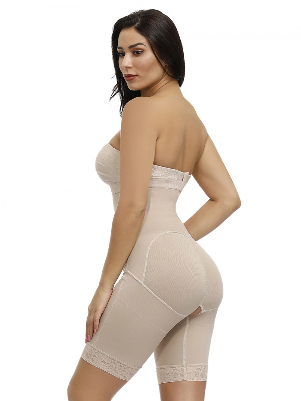 Skin Best Full Body Shaper Large Size Lace Trim Open Crotch Secret Slimming