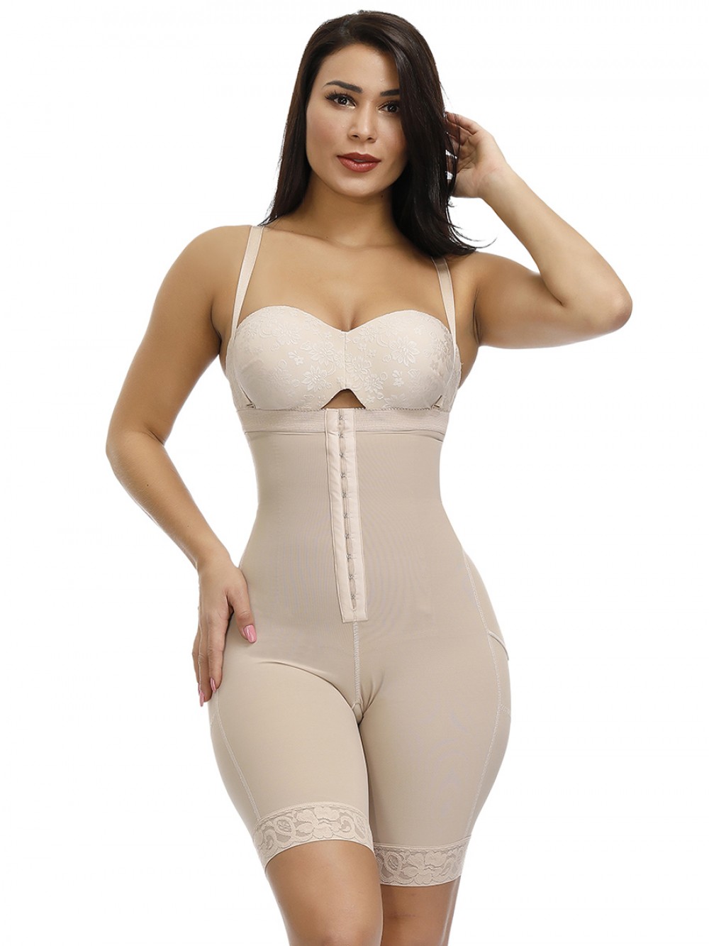 Skin Best Full Body Shaper Large Size Lace Trim Open Crotch Secret Slimming