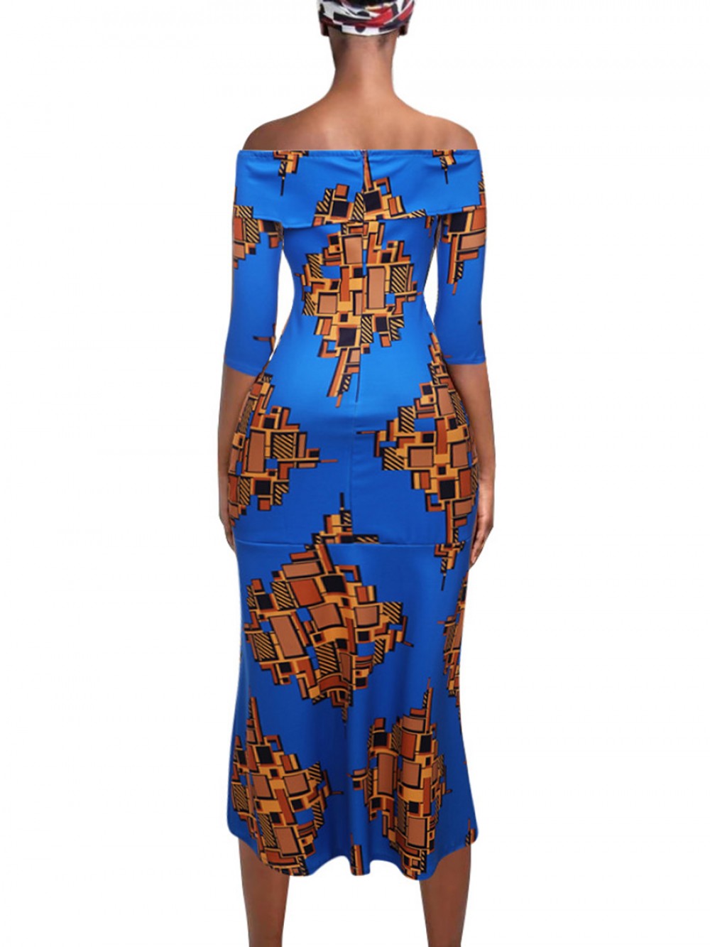 One Shoulder Zipper Side Slit Maxi Dress