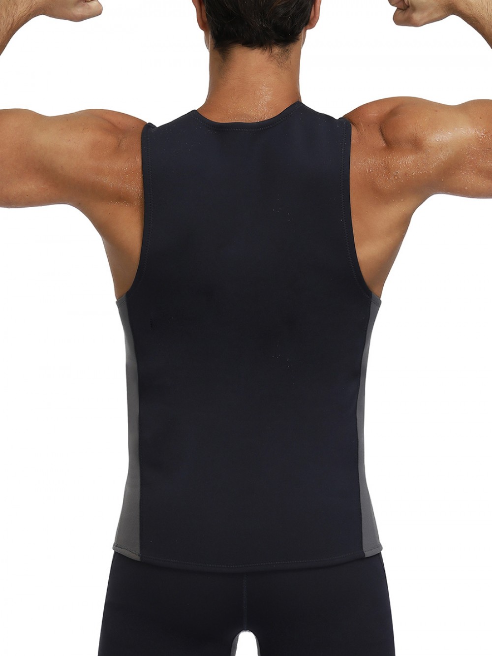 Black Neoprene Vest Shaper Large Size Round Neck For Training
