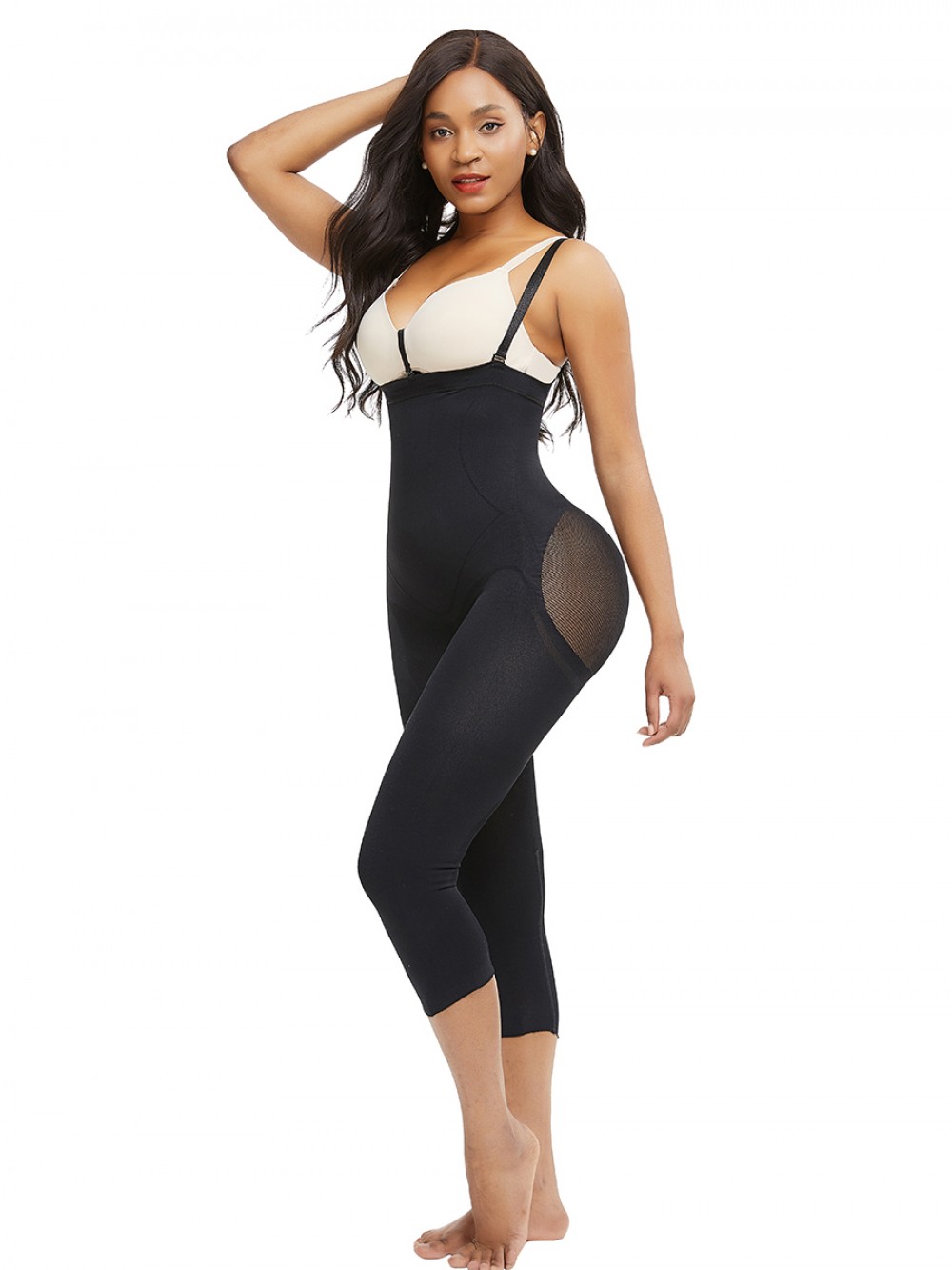 Black Adjustable Straps Big Size Body Shaper Figure Shaping