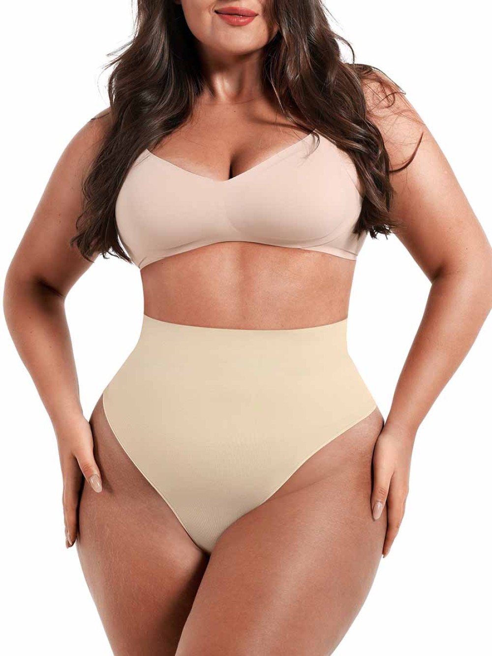 Skin-friendly Semaless Mid-thigh Waist Recycled Seamless Shorts
