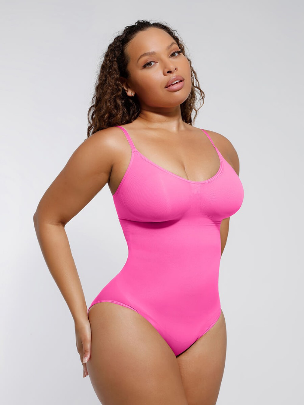 Seamless Scultp Covered Bust Jumpsuit Thong Bodysuit