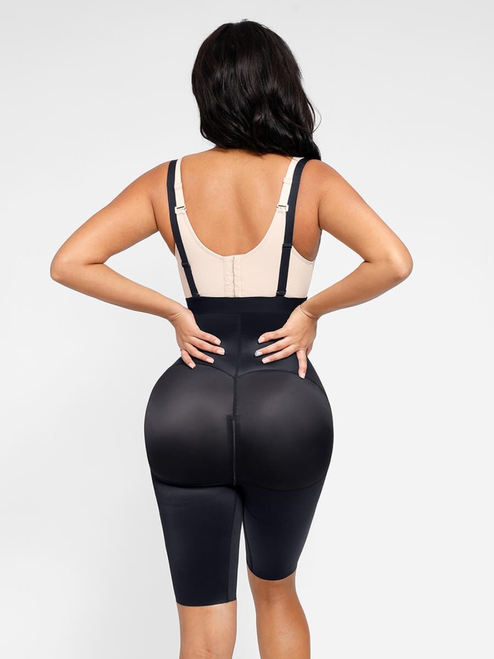 Body Shaper clips inside for post-operative wear and removable shoulder straps