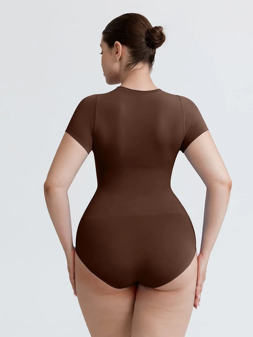 Short Sleeve Seamless Waist and abdomen Shaping Hip briefs Bodysuit