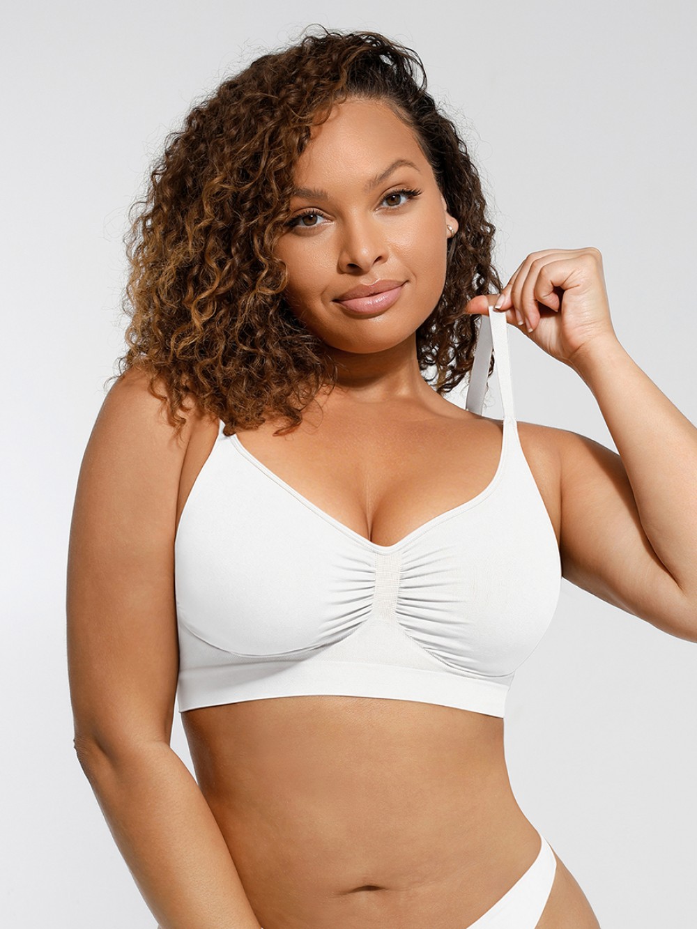 Women Seamless Wireless Adjustable Straps Shaping Bra