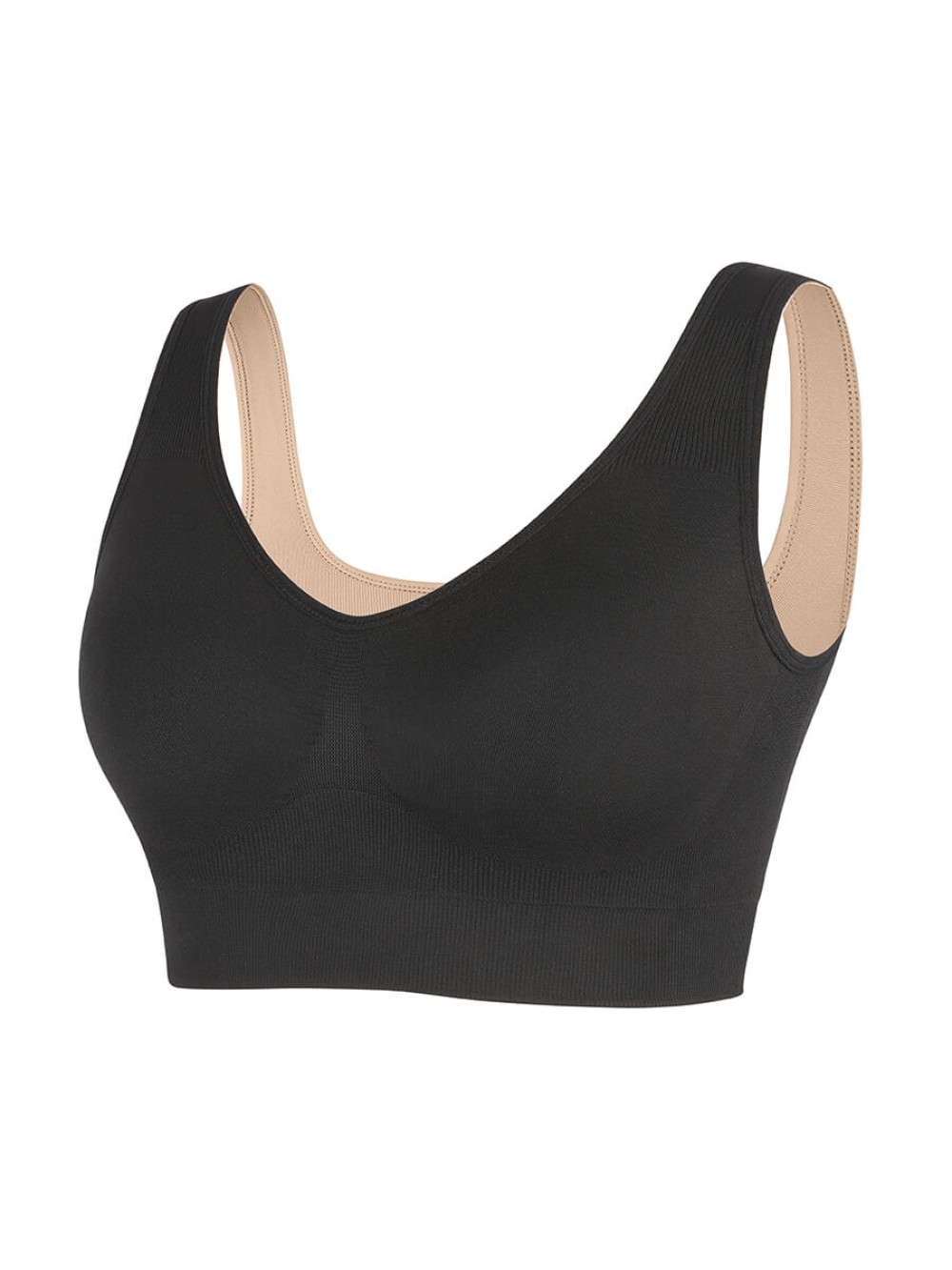 Reversible Wireless Comfort Bust Support Shaper Bra with Removable Cups