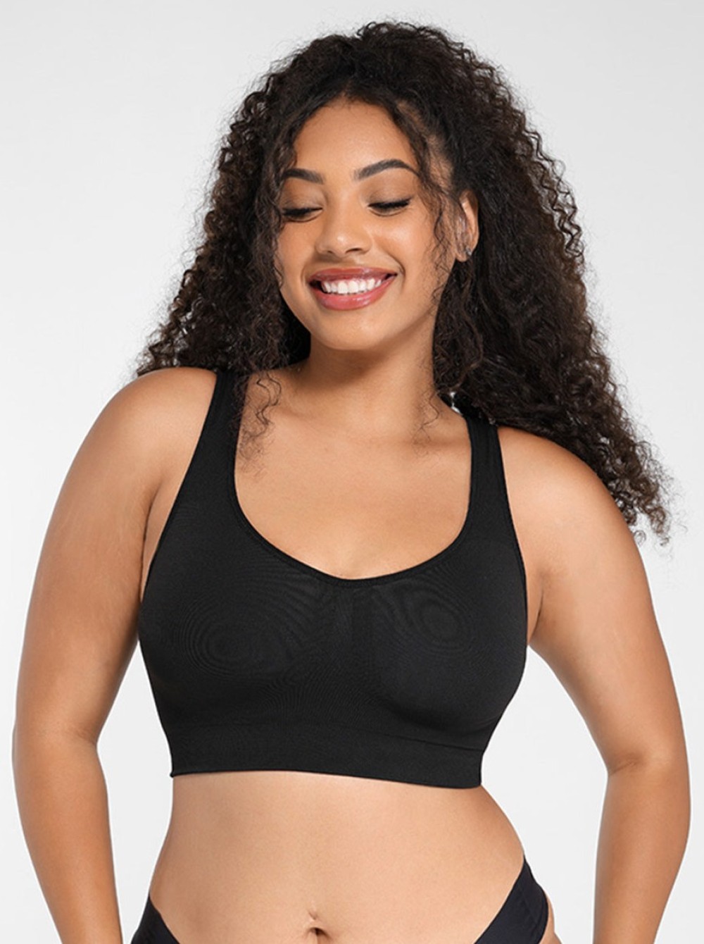 Reversible Wireless Comfort Bust Support Shaper Bra with Removable Cups