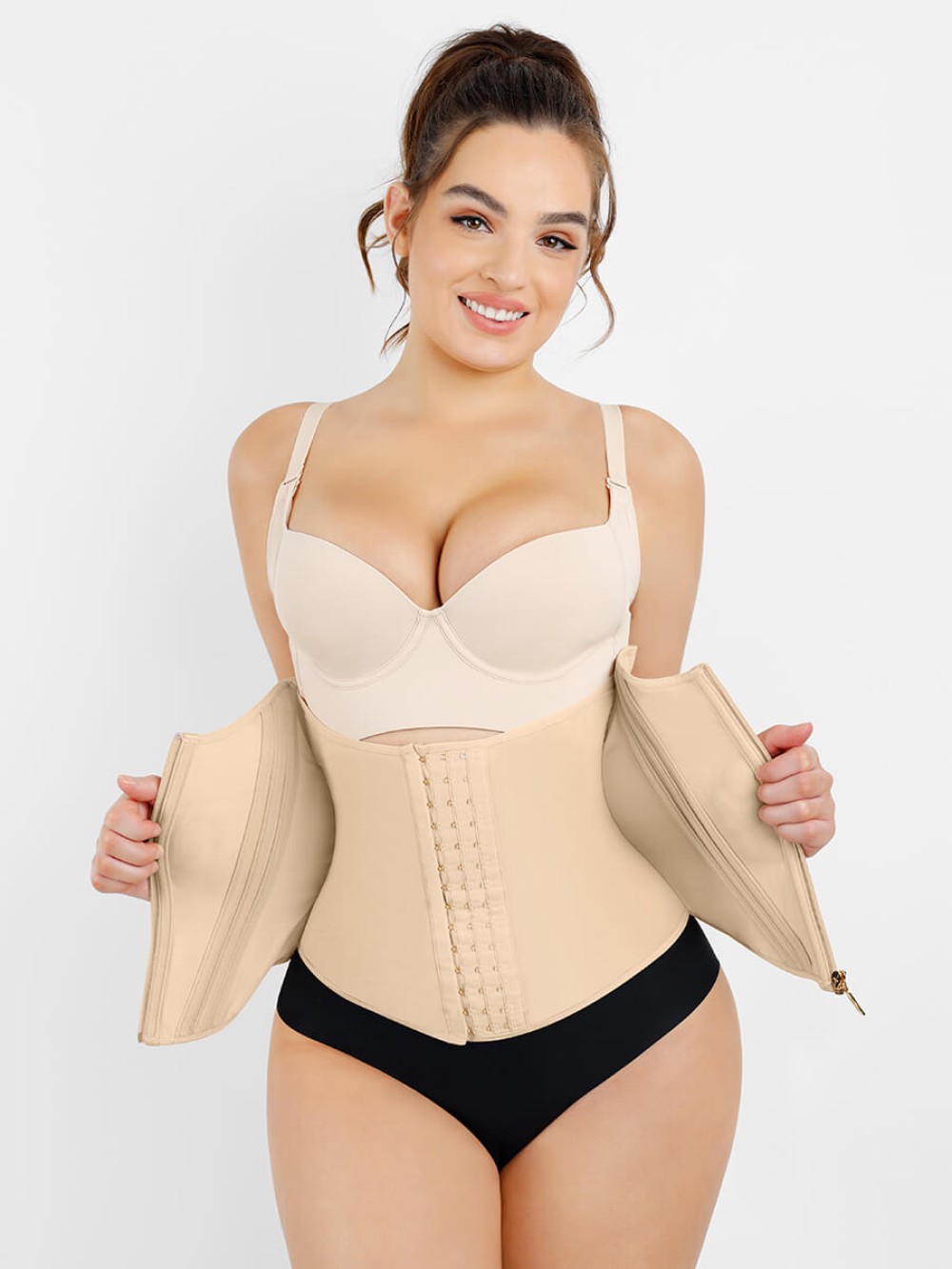 Hourglass Figure Shaping Waist Trainer with 15 Built-in Steel Bone
