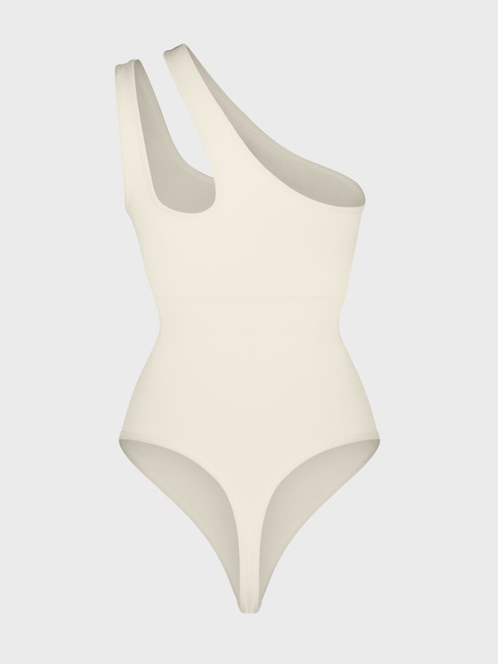 One-shoulder Cut Out Waist Compression Shapewear Bodysuit