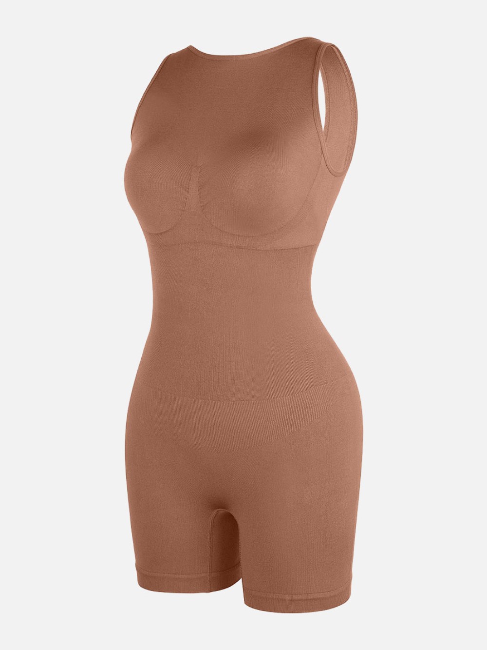 Round Neck Seamless U Back Shape Shapewear with Removable Cups