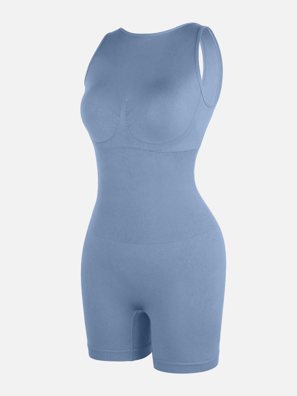 Round Neck Seamless Sexy Shapewear with Removable Cups