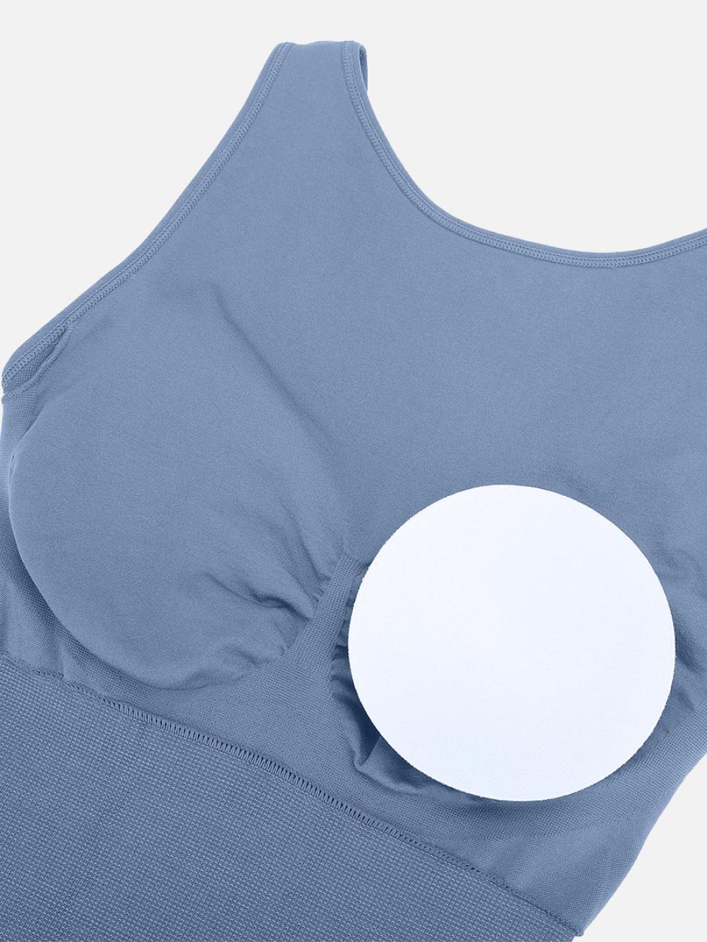 Round Neck Seamless Sexy Shapewear with Removable Cups
