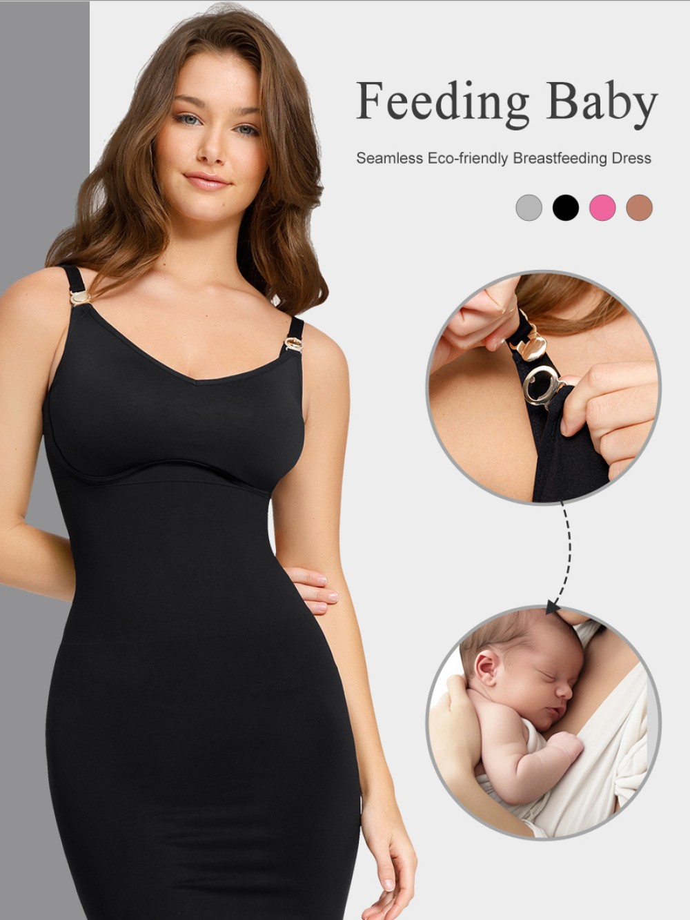 🌿Eco-friendly Seamless Breastfeeding Suspender Shaping Dress