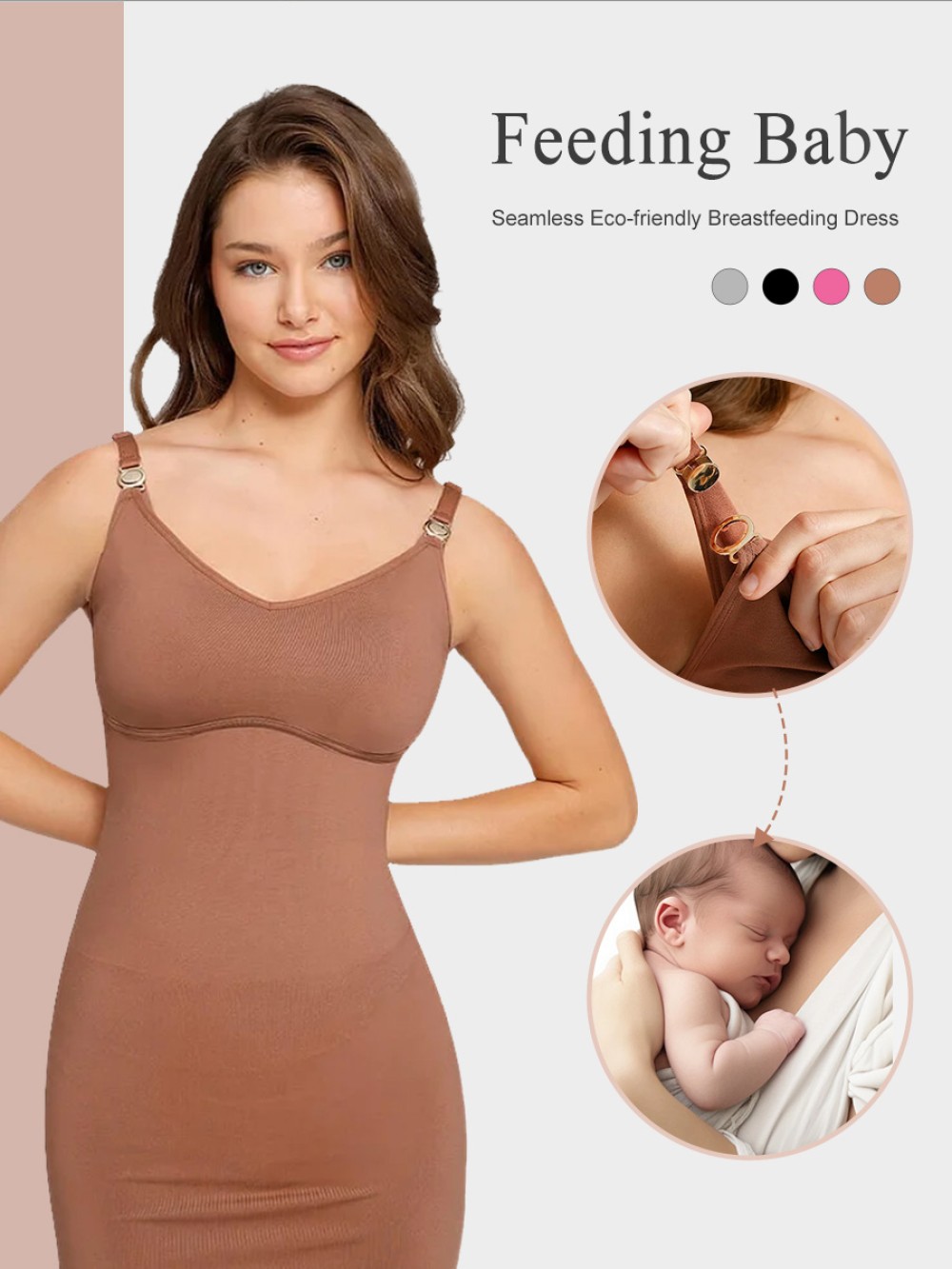 Fashion Seamless Eco-friendly Suspender Breastfeeding Body-wearing Shaping Dress