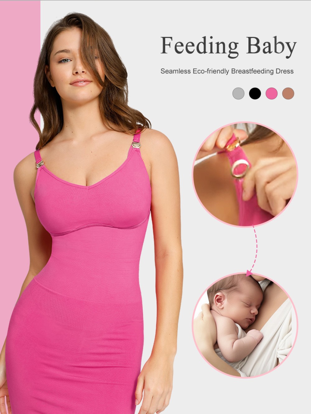 Fashion 🌿Eco-friendly Seamless Breastfeeding Suspender Shaping Dress