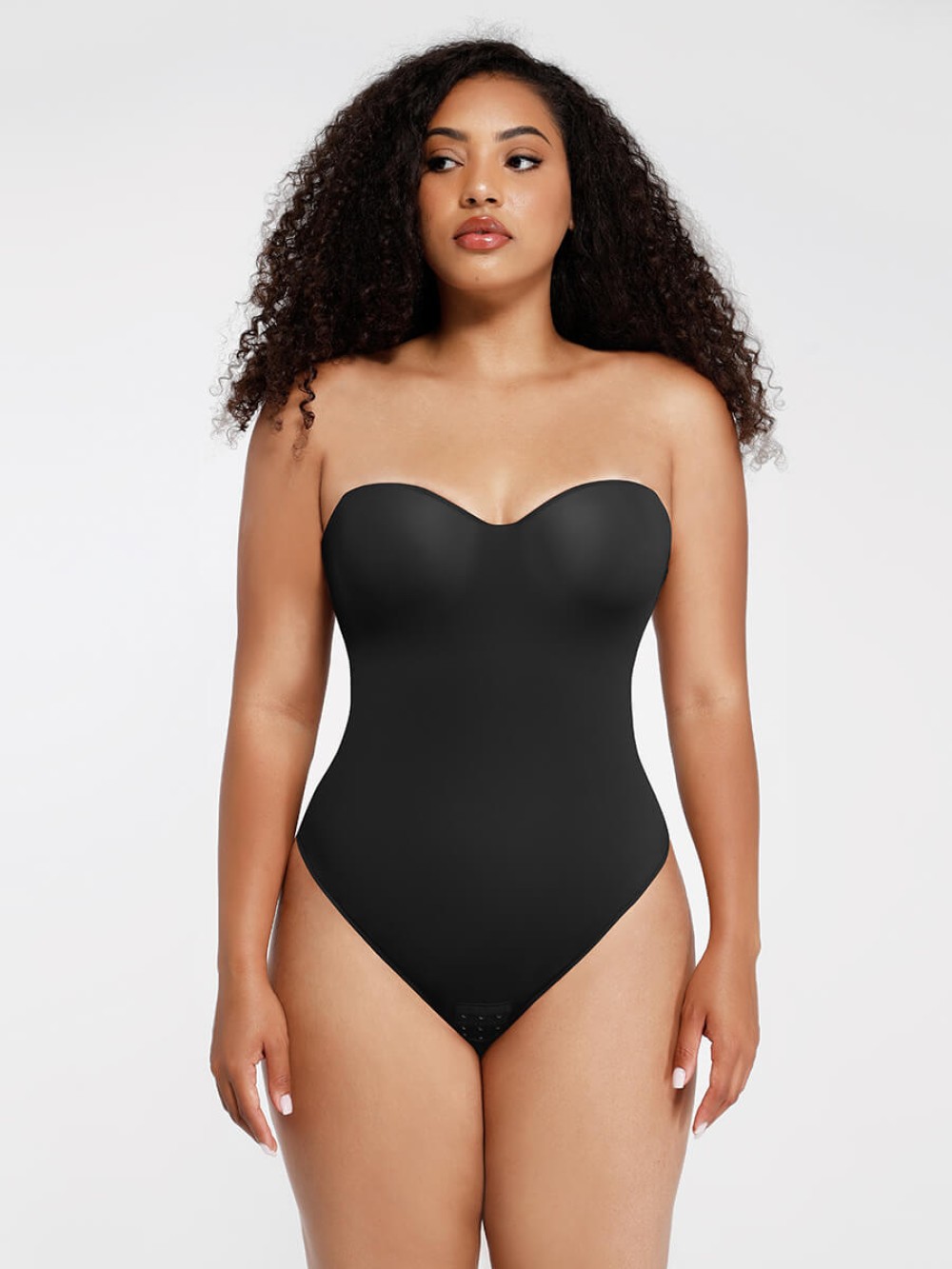 One-Piece Underwire Strap Removable Waist And Abdomen Shaping Thong Bodysuit