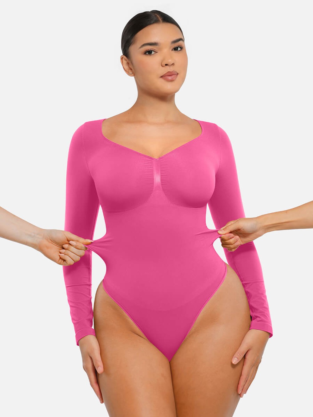 Fashion Seamless Chest Support Tummy Control Thong Bodysuit