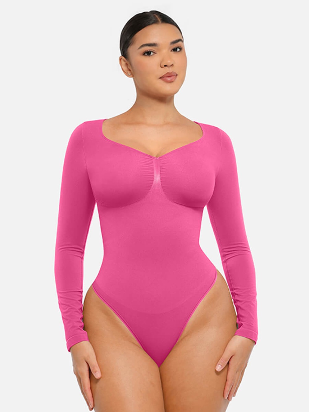 Fashion Seamless Chest Support Tummy Control Thong Bodysuit
