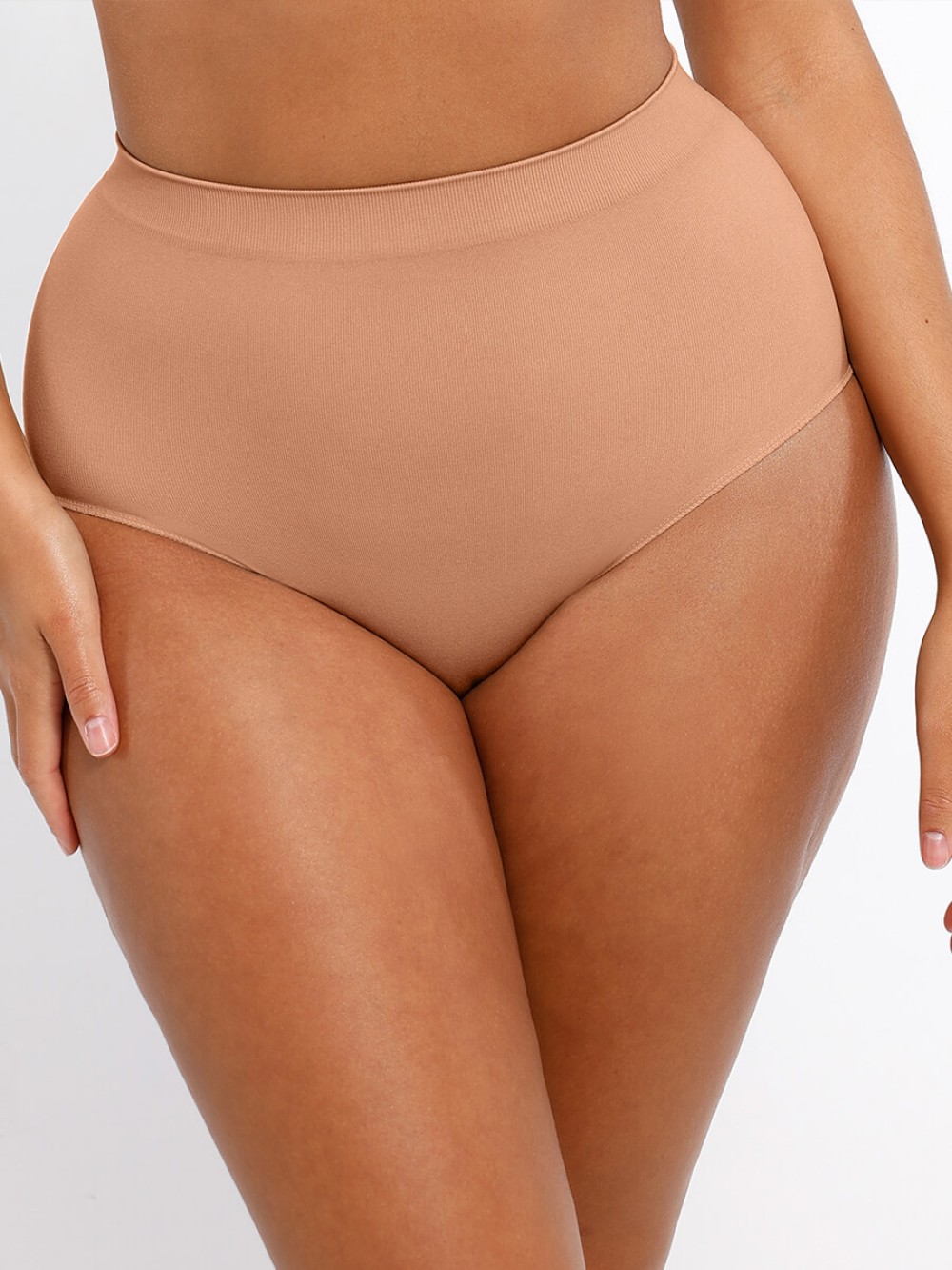 Seamless High-Waist Tummy Control Antibacterial Peach Hip Brief