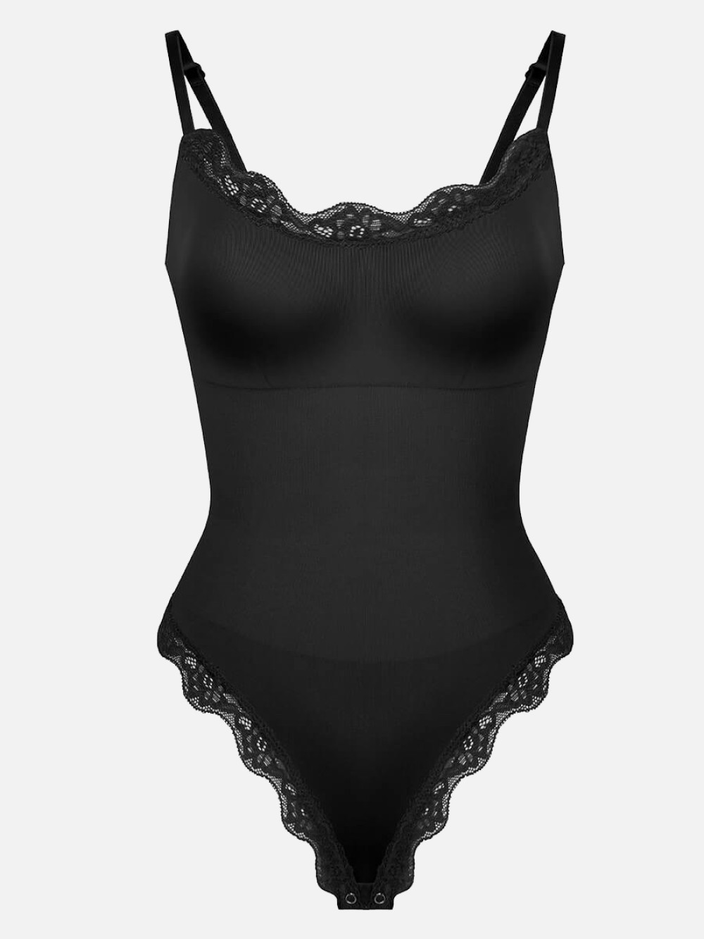 New Seamless lace cami Waist Abdomen Shaping Thong Bodysuit