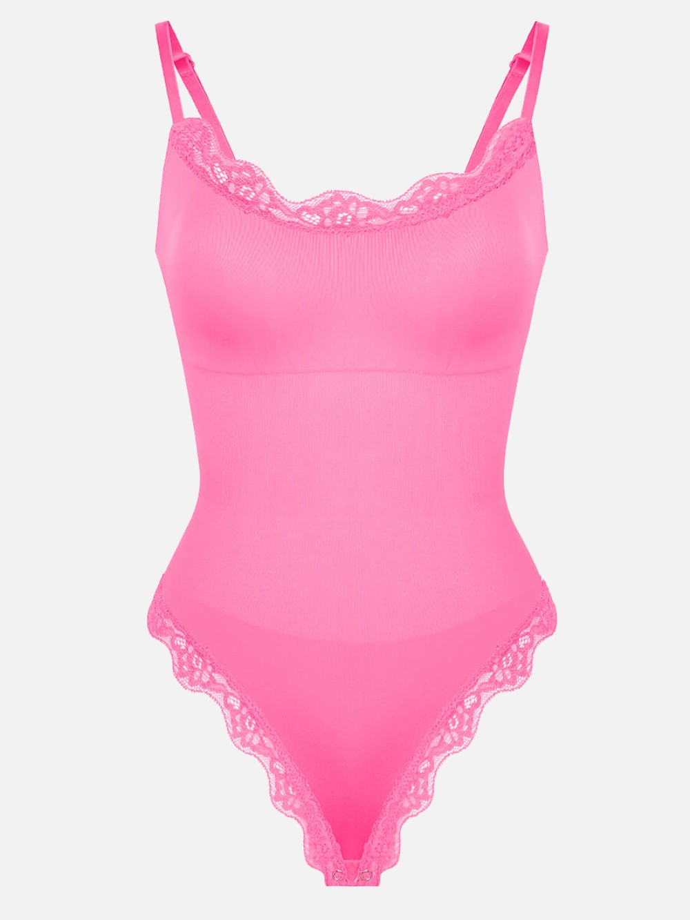 Seamless lace cami Waist Abdomen Shaping Thong Bodysuit