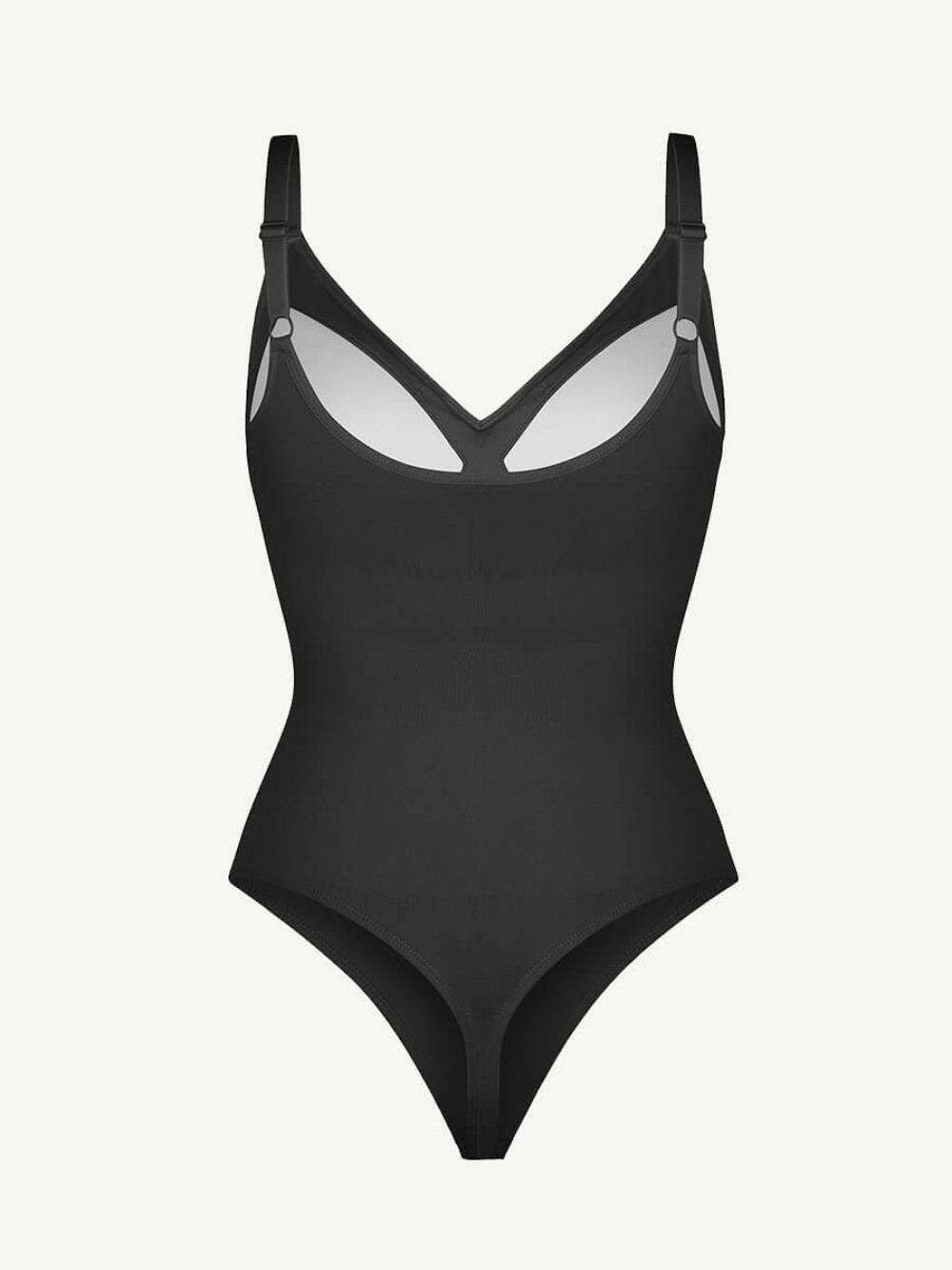 Seamless Built-in Bra Waist and Tummy Control Thong Bodysuit