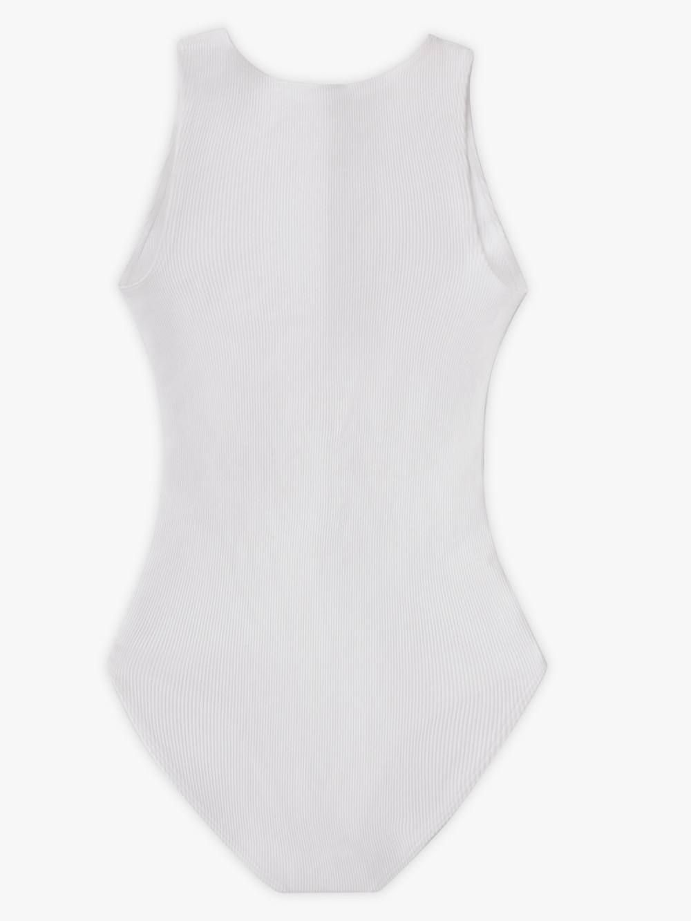 Women Seamless Ribbed Zip Front Sleeveless Briefs Bodysuit