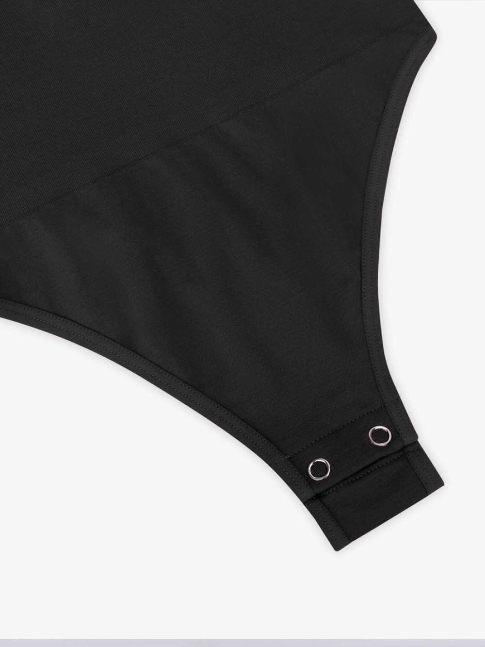 Seamless Bra Free Cami Tummy Control Thong Shapewear Bodysuit with Removable Pads