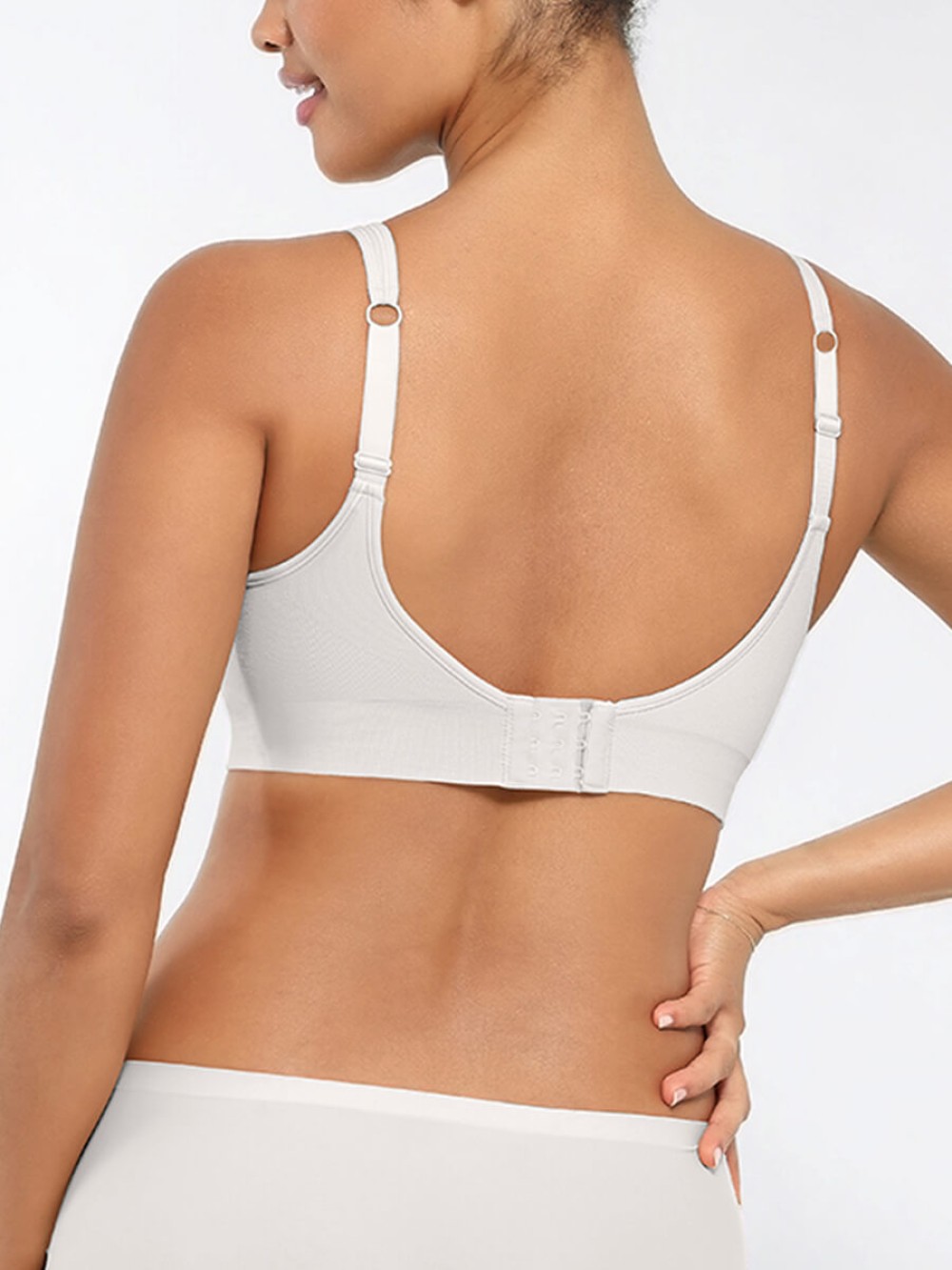 Wireless Seamless Wide Shoulder Straps Shapewear Bra